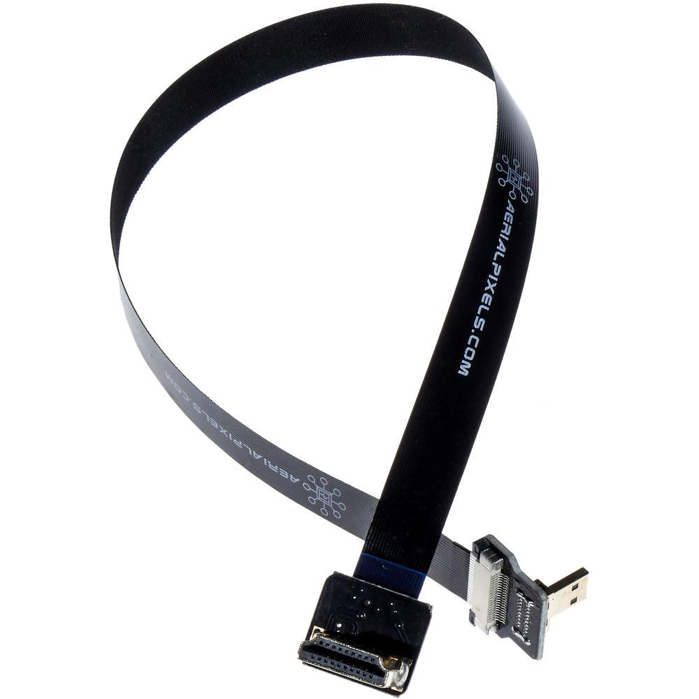 Aerialpixels Ultra Thin Right-Angle Micro HDMI to Standard HDMI Flat Ribbon Cable