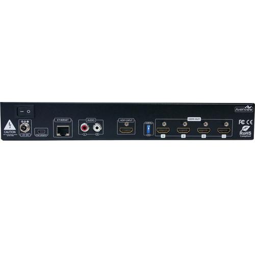 Avenview 4K 4-Display Video Wall Processor with Rotation & Audio Support