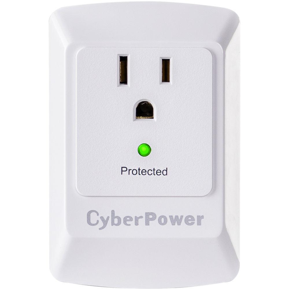 CyberPower CSB100W Single Outlet Wall-Tap Surge Protector