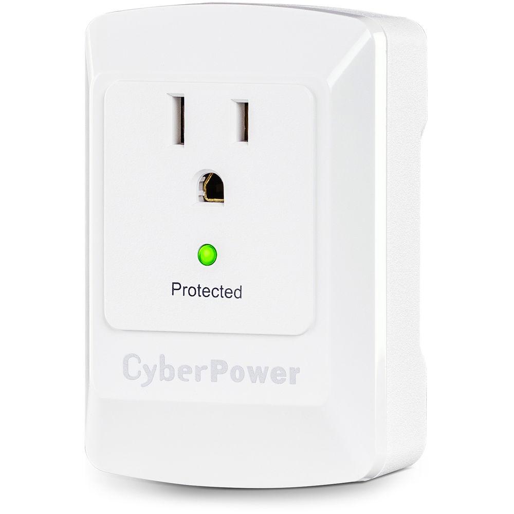 CyberPower CSB100W Single Outlet Wall-Tap Surge Protector