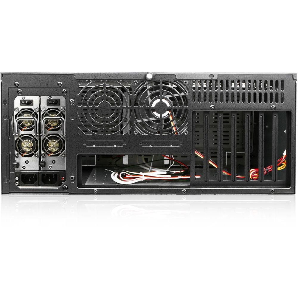 iStarUSA D-407L 4 RU High-Performance Rackmount Chassis with 500W Redundant Power Supply