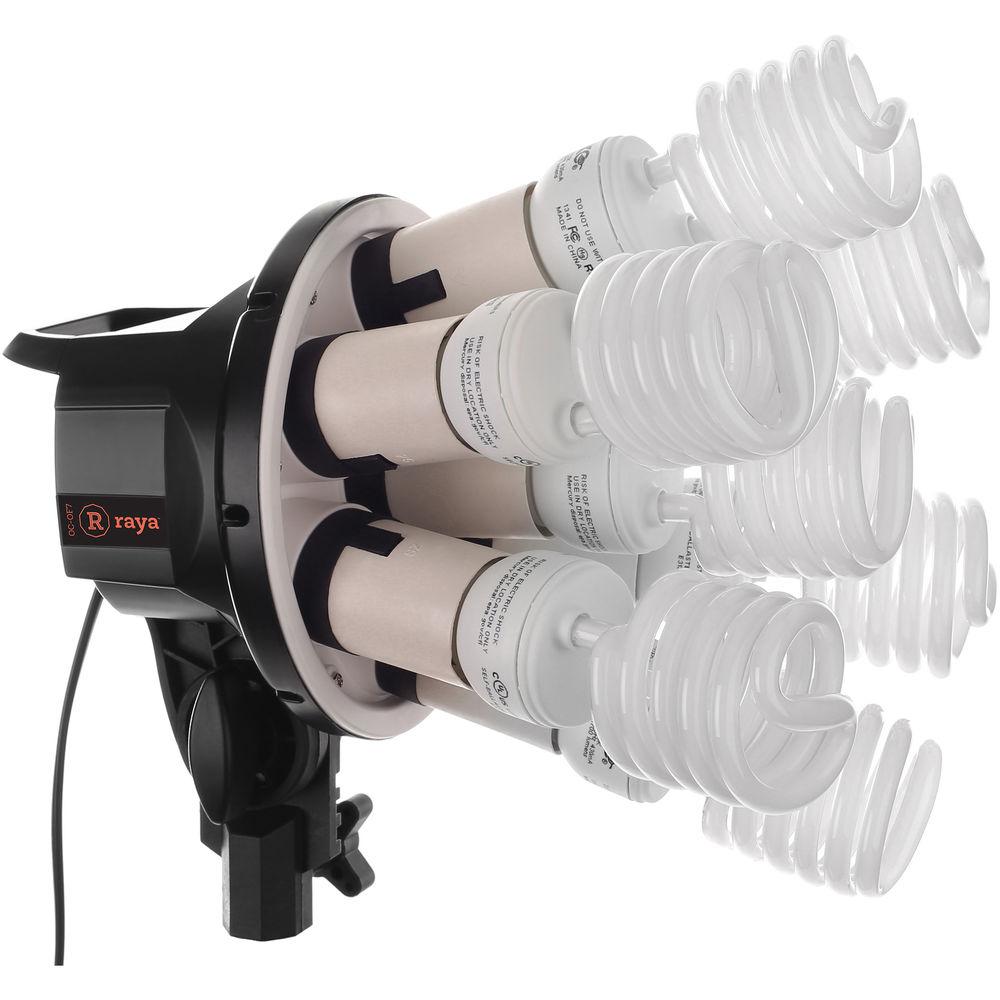 Raya Octa Fluorescent 7-Socket Fixture 2-Light Softbox Kit
