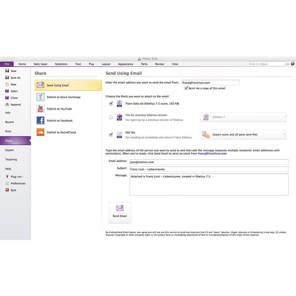 Sibelius Music Notation Software 8.0