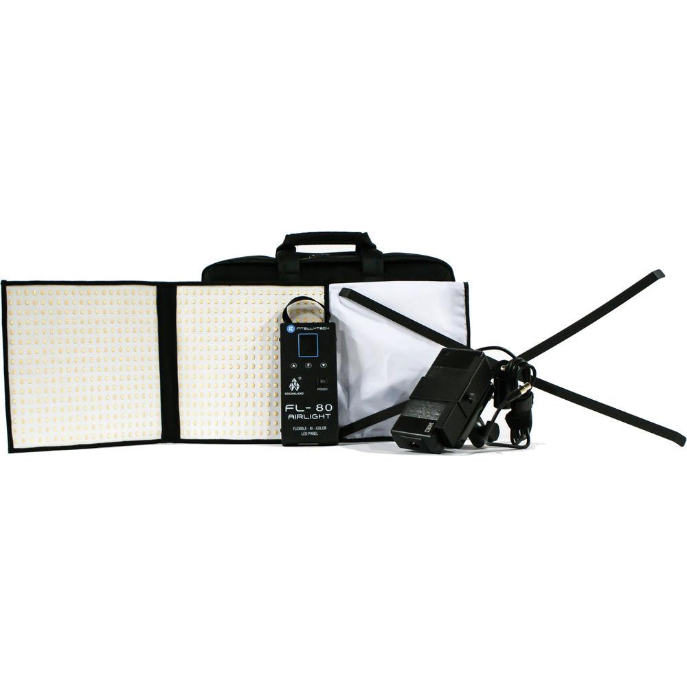 Intellytech Socanland FL-80 Airlight Bi-Color 10x20" LED Panel Kit with Anton Bauer Battery Plate
