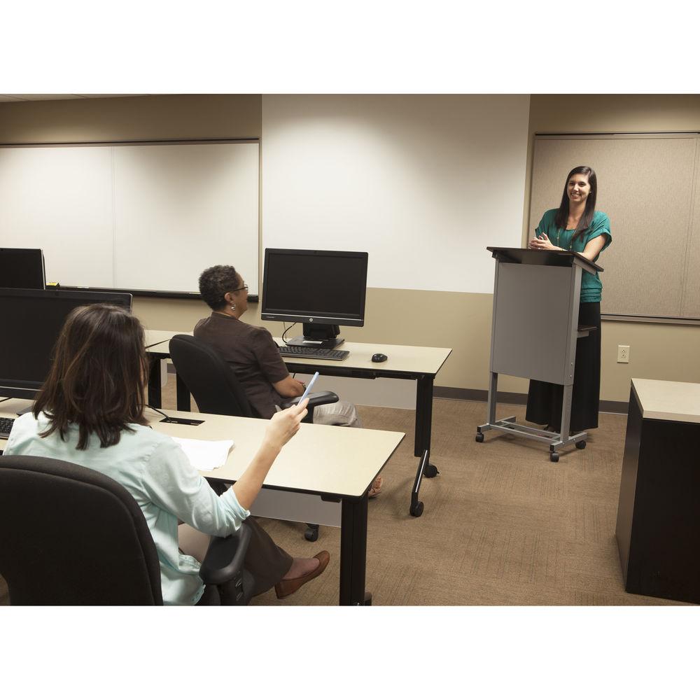 Luxor Rolling Adjustable Height Lectern Podium