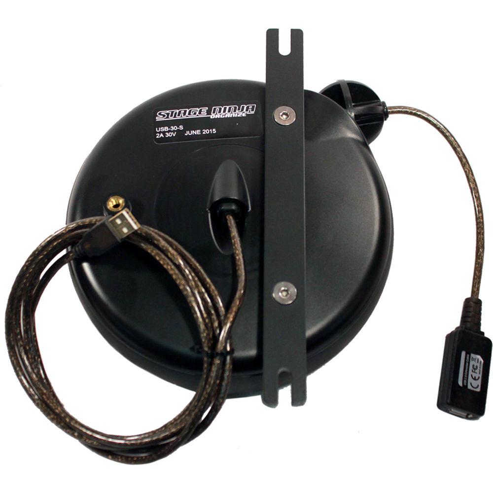 Stage Ninja USB-25-S Retractable USB Cable Reel