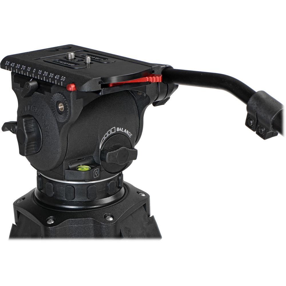 Cartoni Focus 12 Fluid Head with A302 Tripod Legs & Mid-Spreader