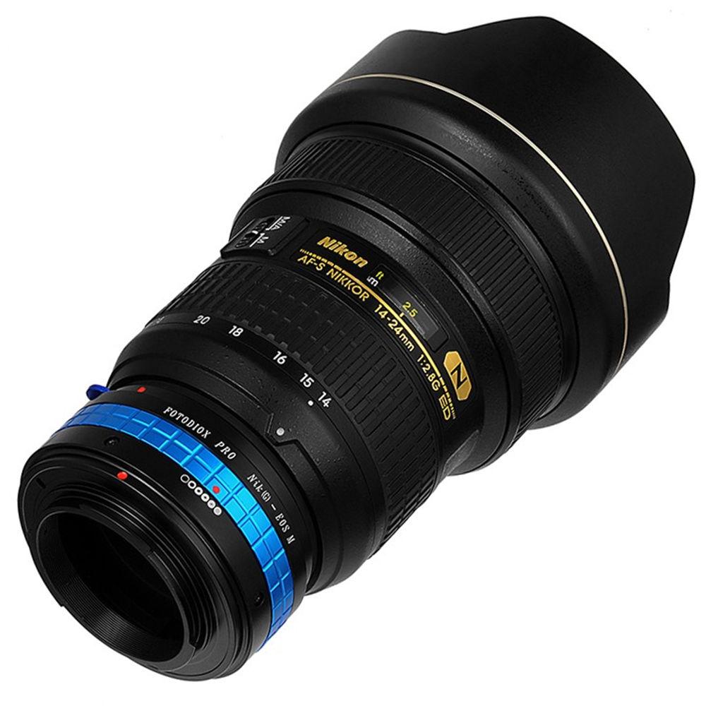 FotodioX Pro Lens Mount Adapter for Nikon F-Mount Lens to Canon EF-M Mount Camera