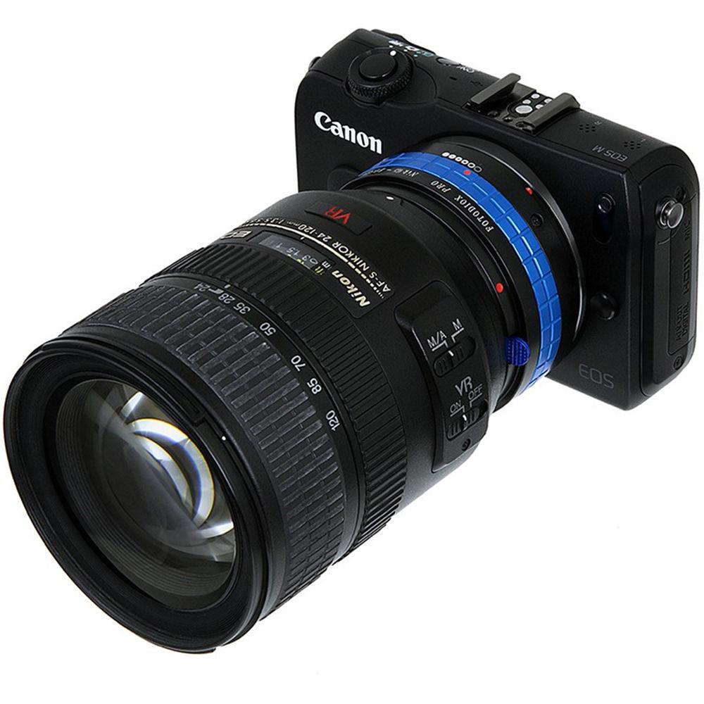 FotodioX Pro Lens Mount Adapter for Nikon F-Mount Lens to Canon EF-M Mount Camera
