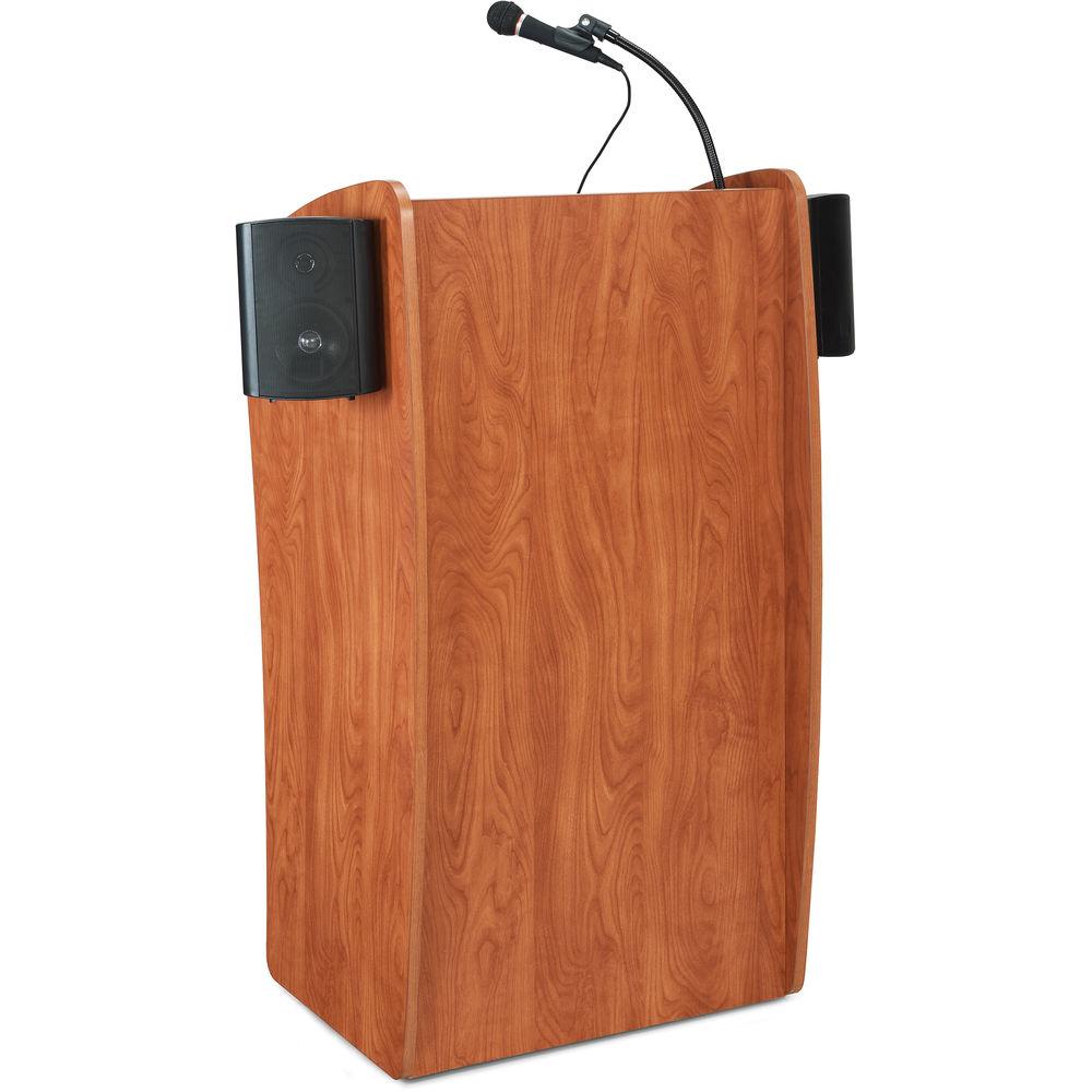 Oklahoma Sound 611-S The Vision Lectern with LMW-6 Tie Clip Lavalier Wireless Microphone