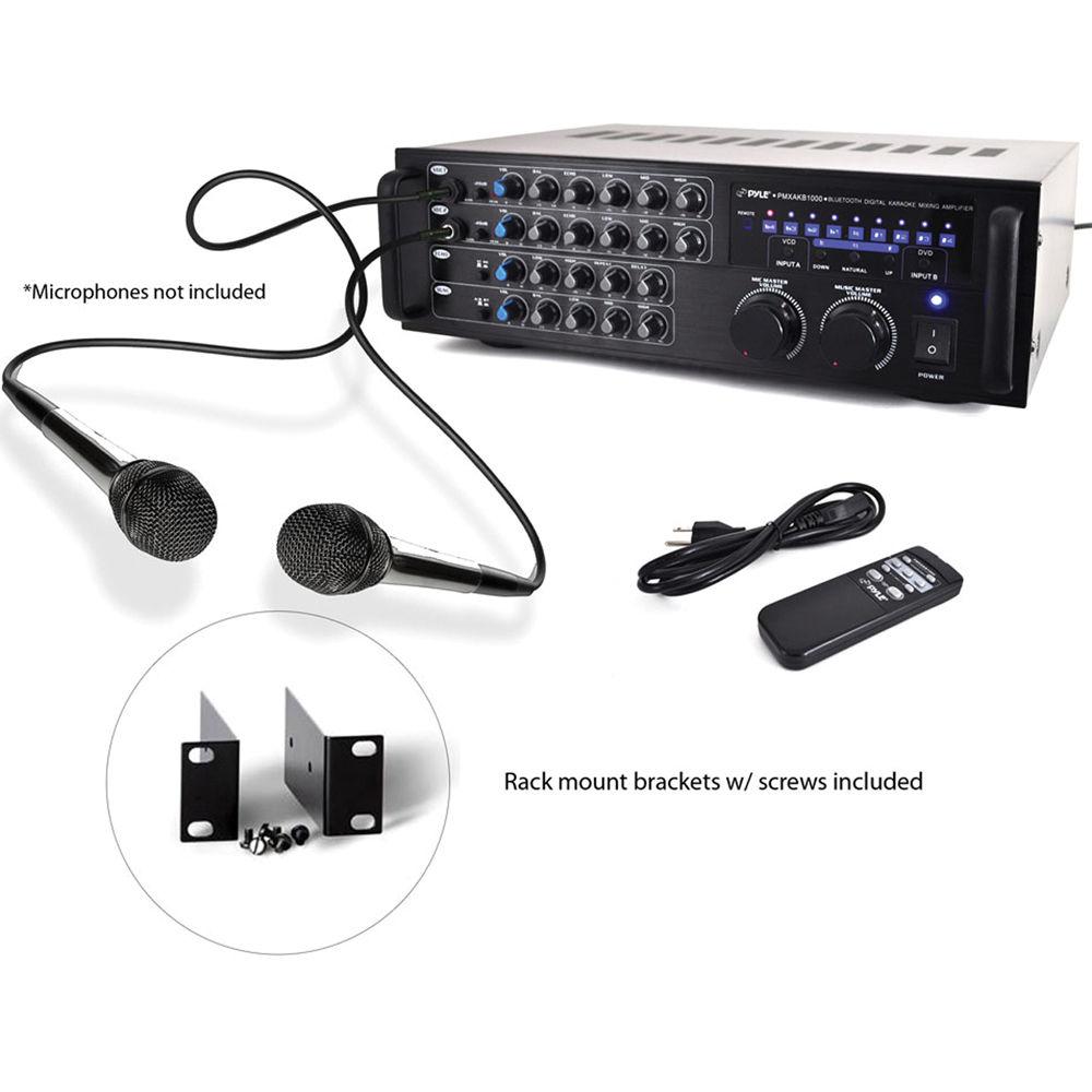 Pyle Pro PMXAKB1000 Bluetooth Karaoke Mixer Amplifier