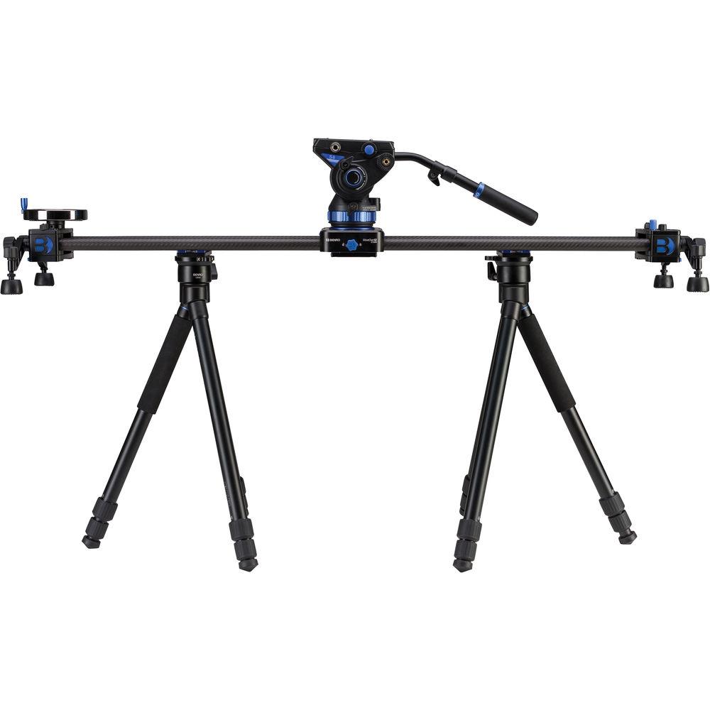 Benro MoveOver12 35.4" Dual Carbon Rail Slider Kit with Video Head & Tripods