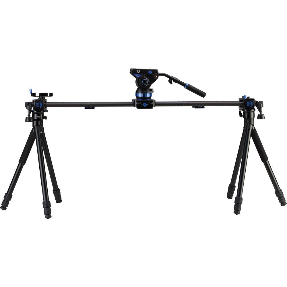 Benro MoveOver12 35.4" Dual Carbon Rail Slider Kit with Video Head & Tripods