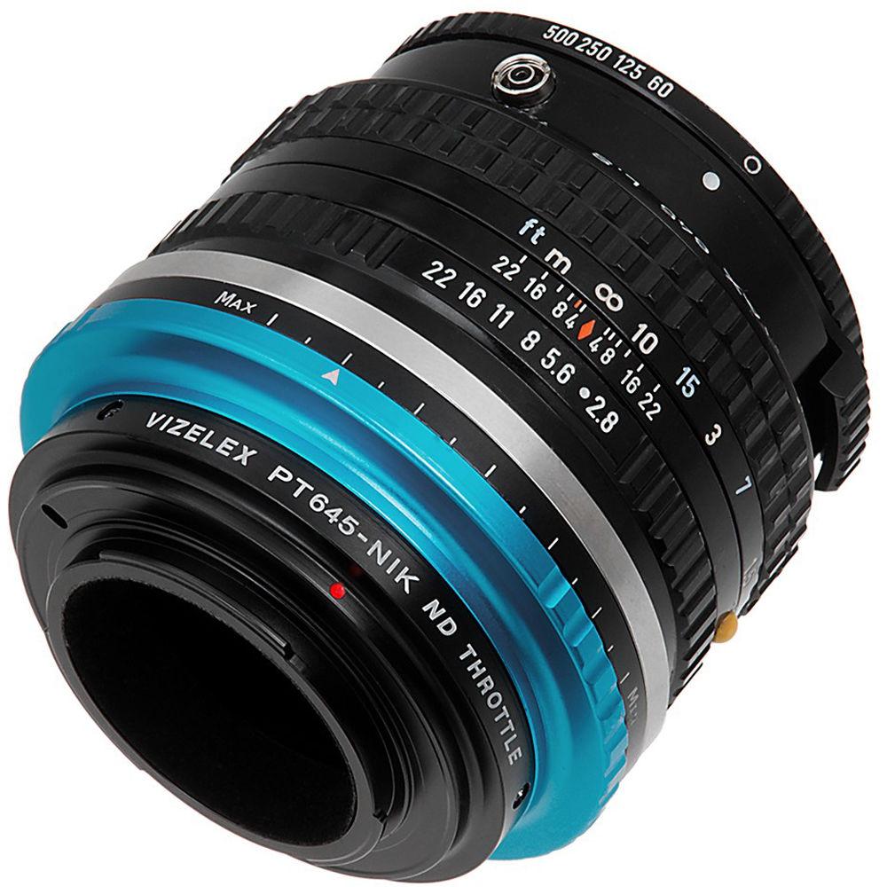 FotodioX Pentax 645 Lens to Nikon F Camera Vizelex ND Throttle Adapter