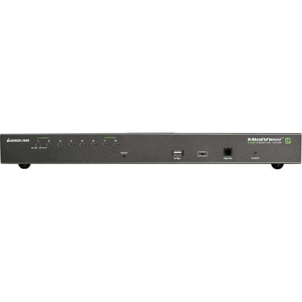 IOGEAR GCS1808iKITTAA 19" Rack Mount 8-Port IP Based KVM Switch Kit with PS 2 & USB KVM Cables