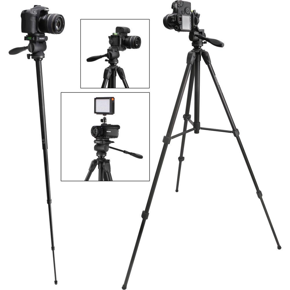 Magnus PV-7451M Tripod Monopod with 3-Way Pan Tilt Head