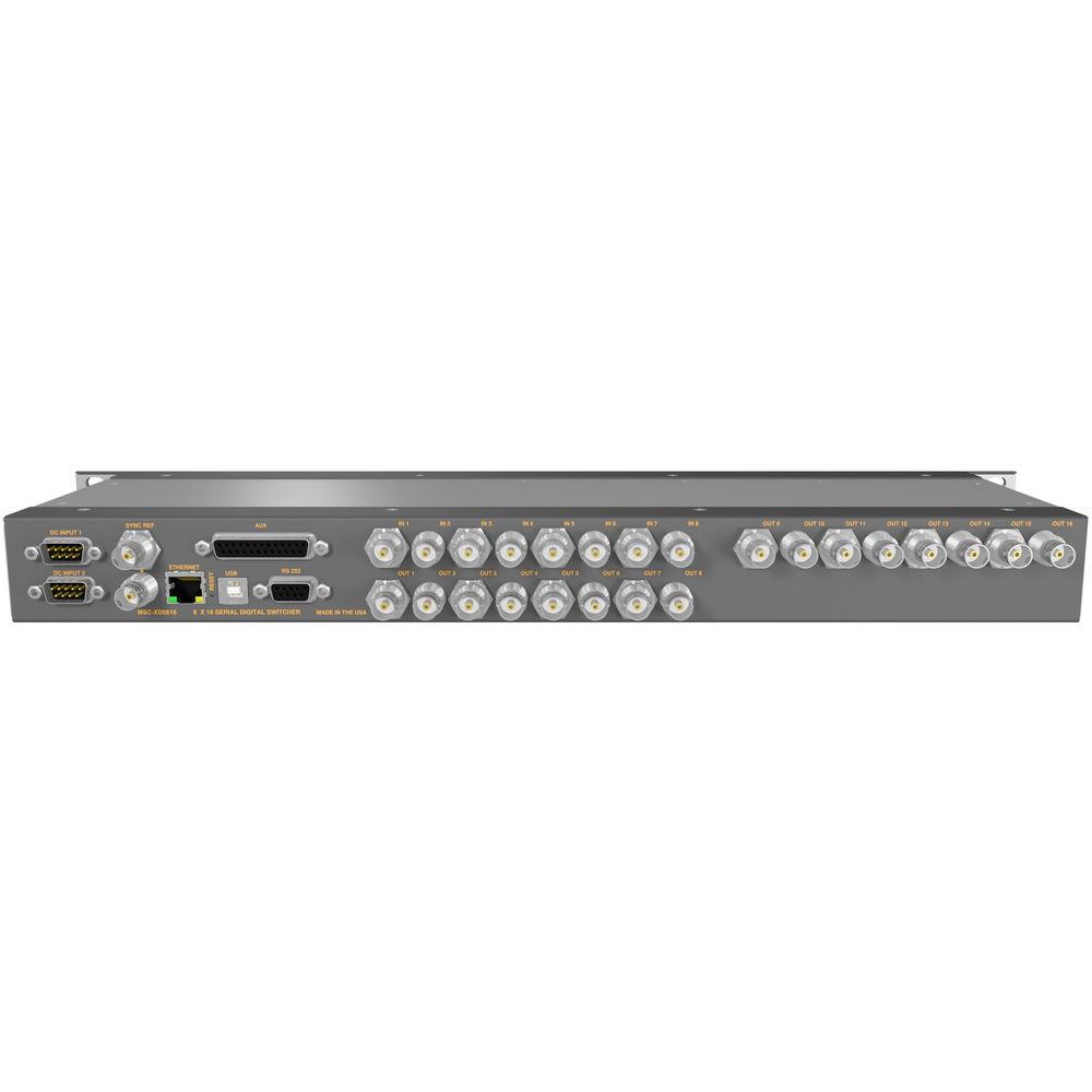 Matrix Switch 8 x 16 3G-SDI Video Routing Switcher with Status Panel