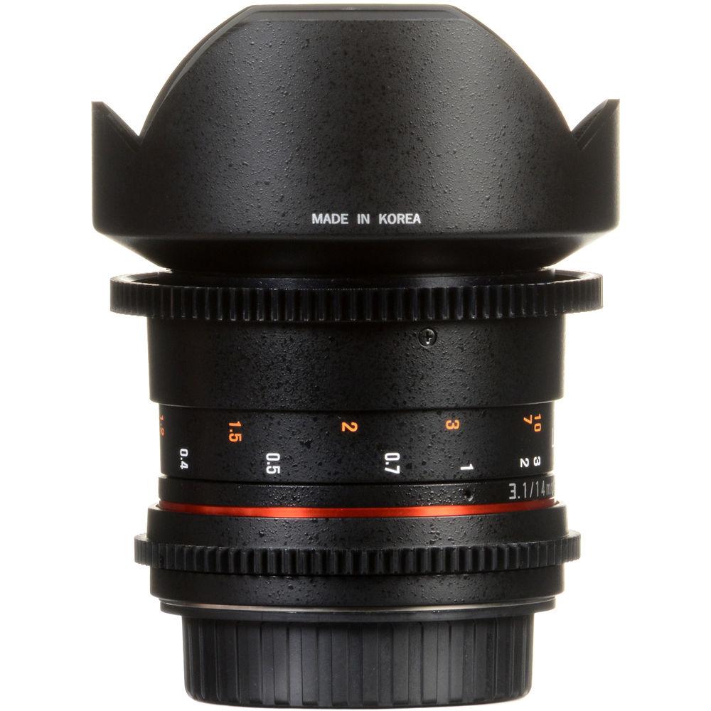 Samyang 14mm T3.1 VDSLRII Cine Lens for Canon EF Mount