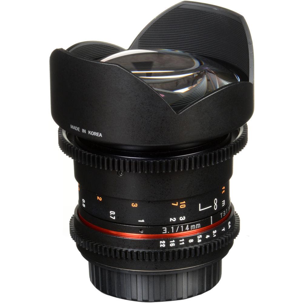 Samyang 14mm T3.1 VDSLRII Cine Lens for Canon EF Mount