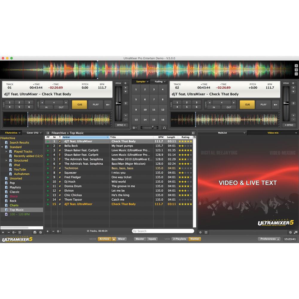 UltraMixer 5 Pro Entertain - Professional DJ Software