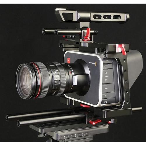 CAME-TV BMCC-01 Rig with Top Handle Dovetail Plate & 15mm Rods Kit for Blackmagic Cinema