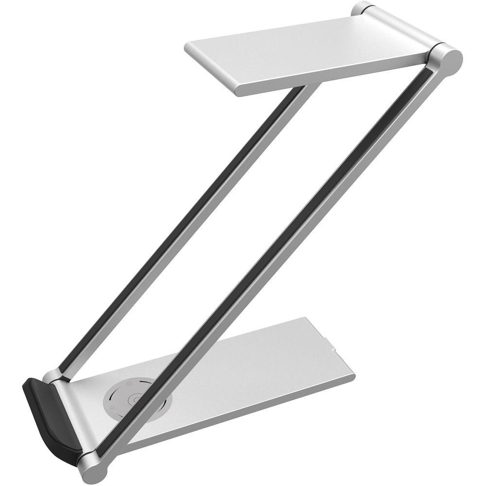 CTA Digital Foldable LED Desk Lamp Stand for Tablets and Smartphones