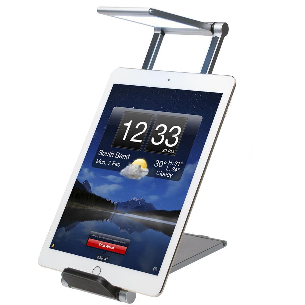 CTA Digital Foldable LED Desk Lamp Stand for Tablets and Smartphones