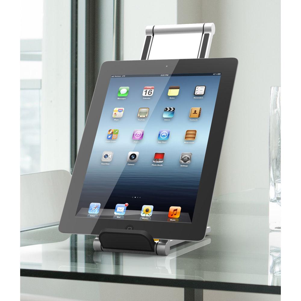 CTA Digital Foldable LED Desk Lamp Stand for Tablets and Smartphones