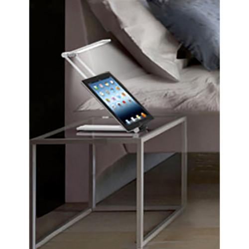 CTA Digital Foldable LED Desk Lamp Stand for Tablets and Smartphones