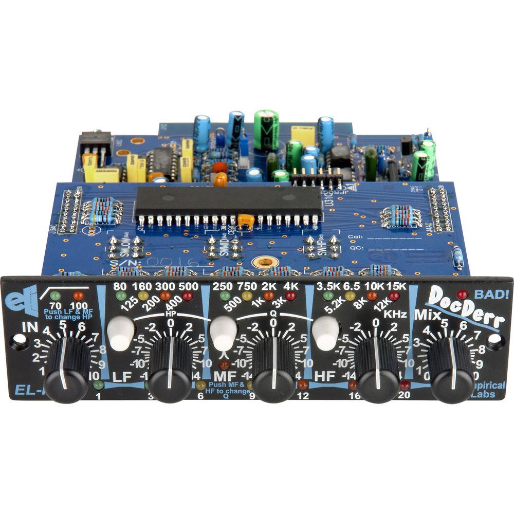 EMPIRICAL LABS EL-Rx DocDerr and EL-DS DerrEsser Signal Processors with Horizontal EL500 Rack