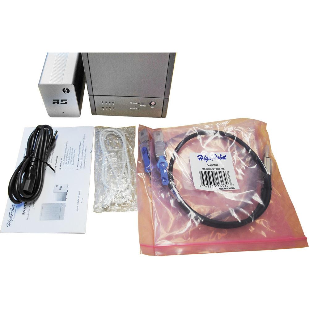 HighPoint RocketStor 6324AS 4-Bay RAID Enclosure with Thunderbolt 2 Adapter