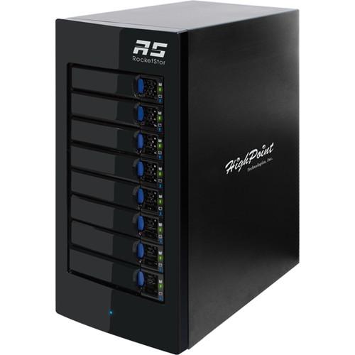 HighPoint RocketStor 6418TS Eight-Bay Q-SATA Turbo RAID Tower Enclosure