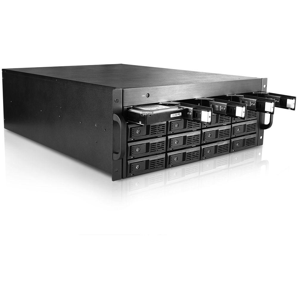 iStarUSA 16-Bay 3.5" SAS SATA 6.0Gbps miniSAS SFF8088 JBOD Trayless Rackmount Chassis