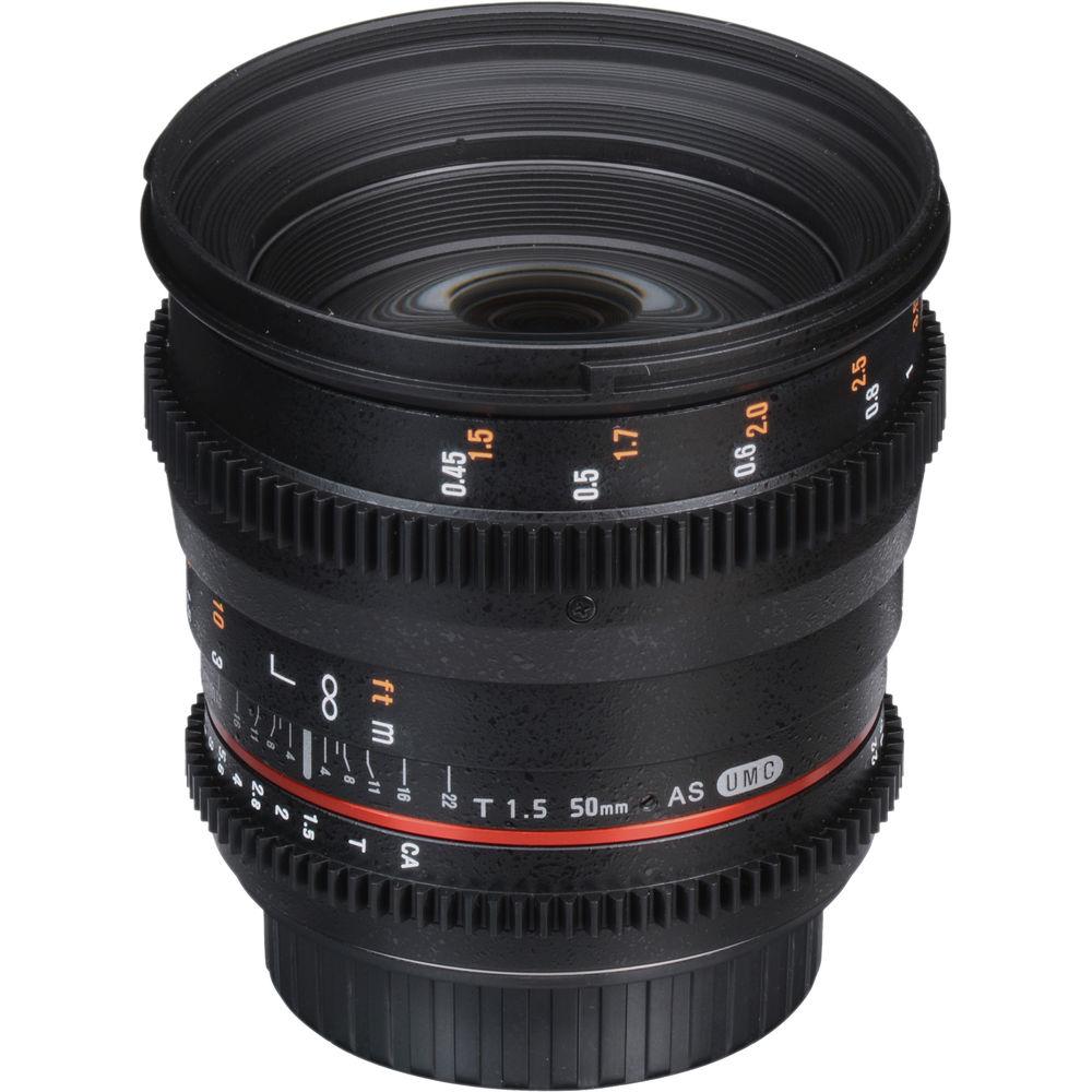 Samyang 50mm T1.5 VDSLR AS UMC Lens for Canon EF Mount