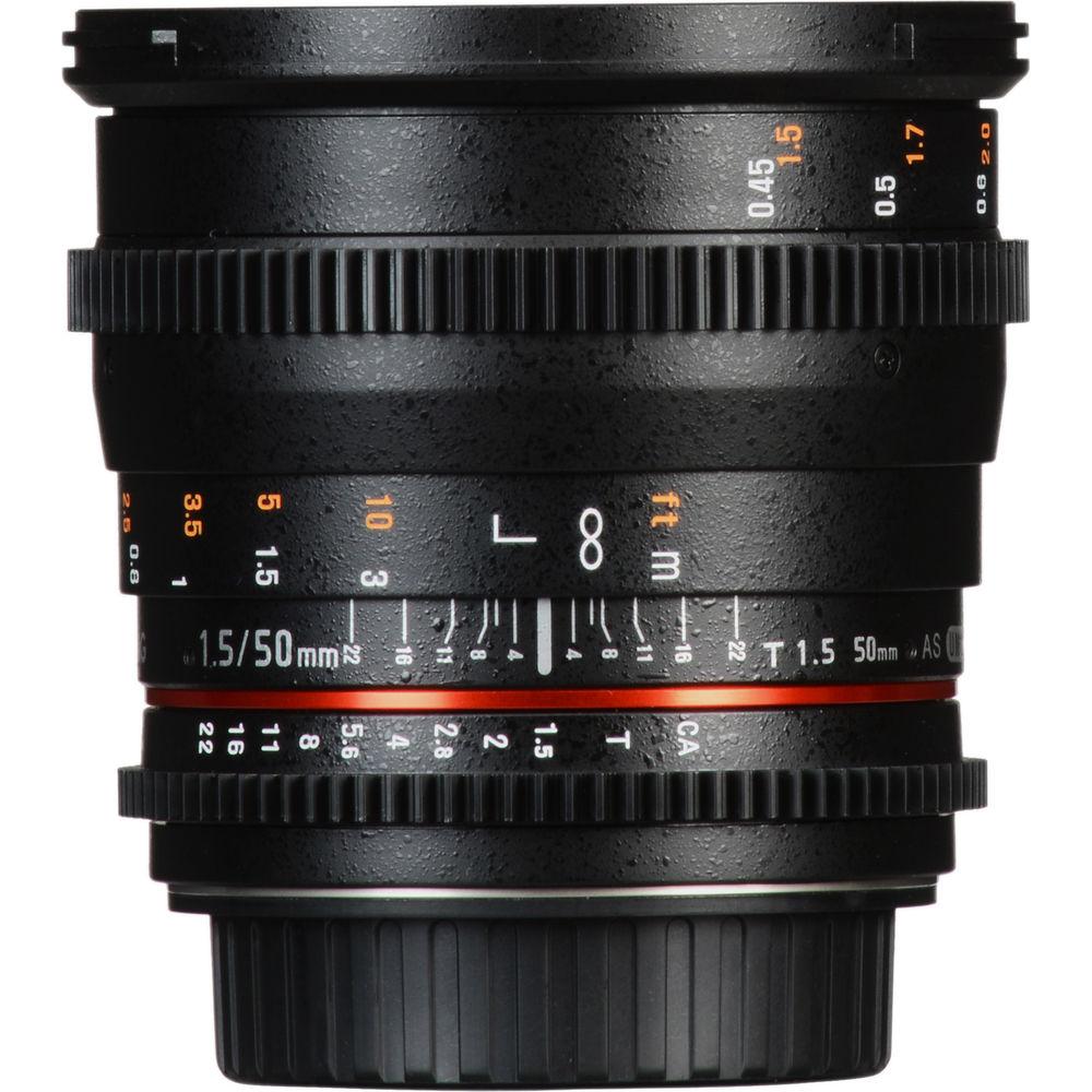 Samyang 50mm T1.5 VDSLR AS UMC Lens for Canon EF Mount