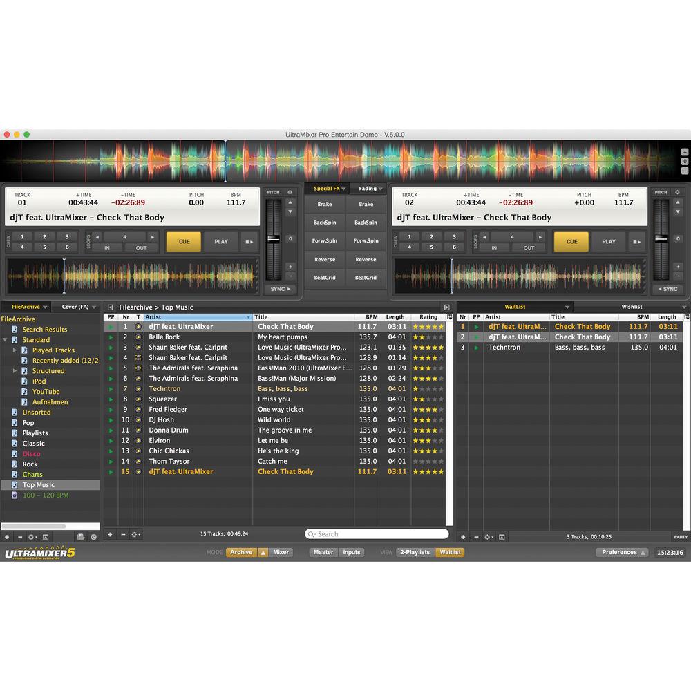 UltraMixer 5 Pro Entertain - Professional DJ Software