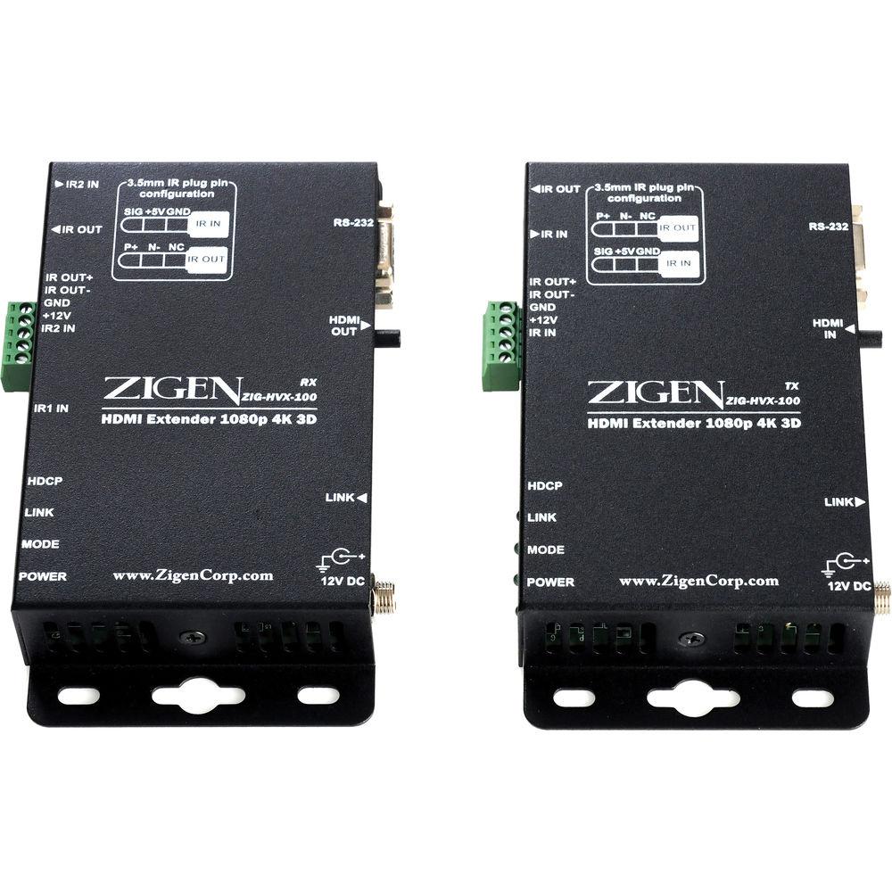 Zigen ZIG-HVX-100 HDbaseT HDMI Extender Kit, Zigen, ZIG-HVX-100, HDbaseT, HDMI, Extender, Kit