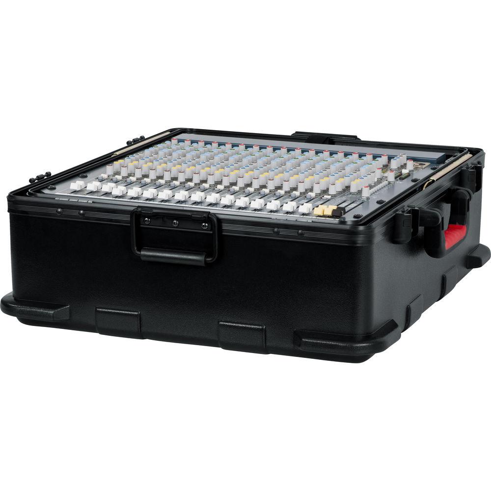 Gator Cases ATA Molded Mixer Case with 12U Pop-Up Rack Rails