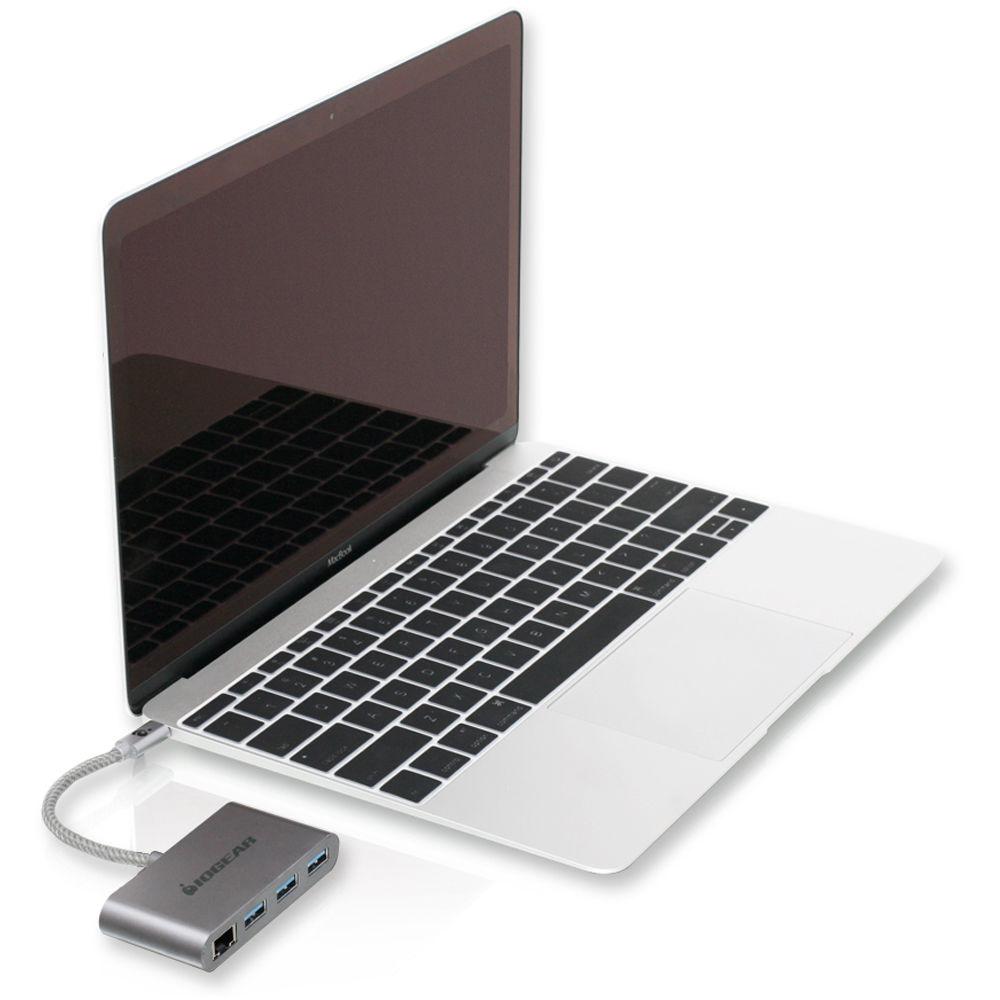 IOGEAR Gigalinq USB Type-C to USB Type-A Hub with Ethernet Adapter