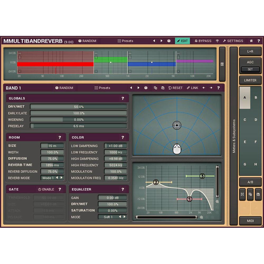 MeldaProduction MMultiBandReverb - Stereo Reverb Plug-In