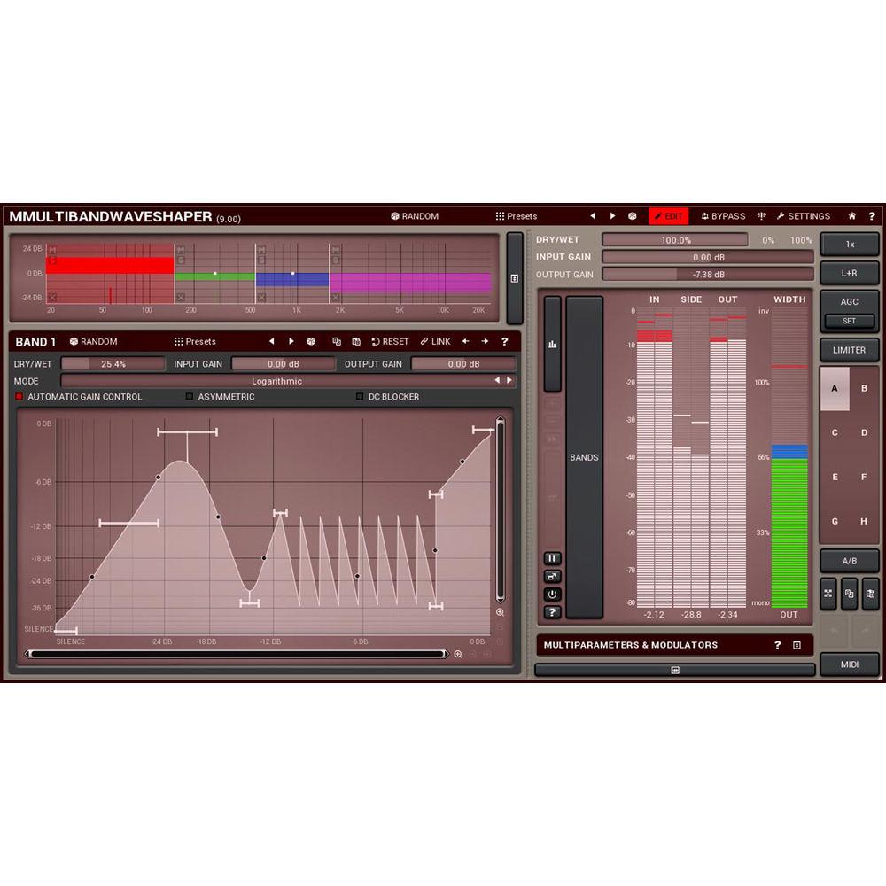 MeldaProduction MMultiBandWaveshaper - Custom Shapes Distortion Plug-In