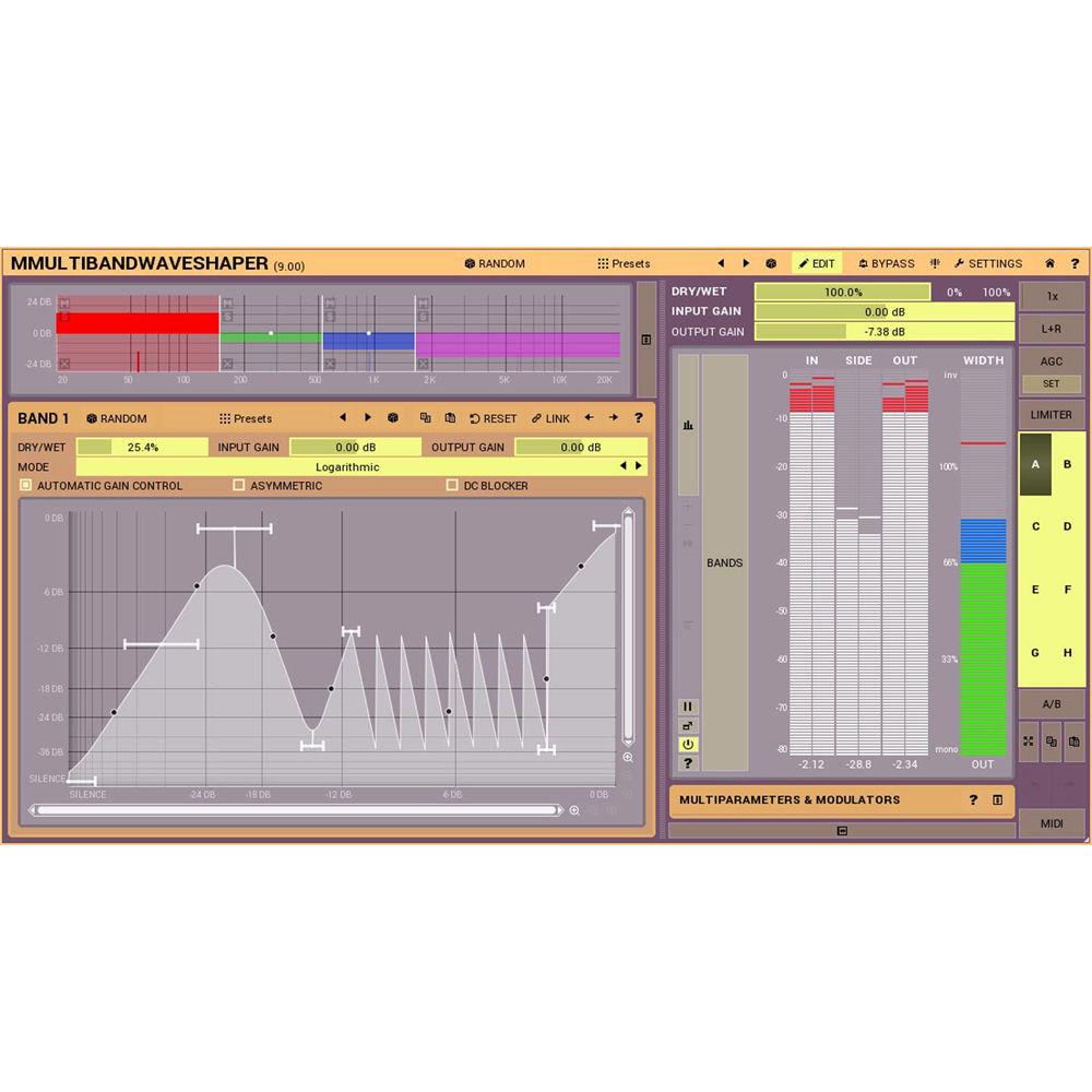 MeldaProduction MMultiBandWaveshaper - Custom Shapes Distortion Plug-In