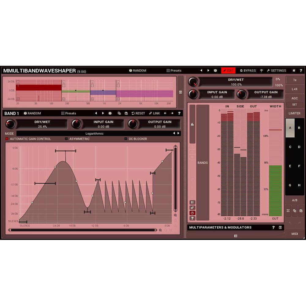 MeldaProduction MMultiBandWaveshaper - Custom Shapes Distortion Plug-In
