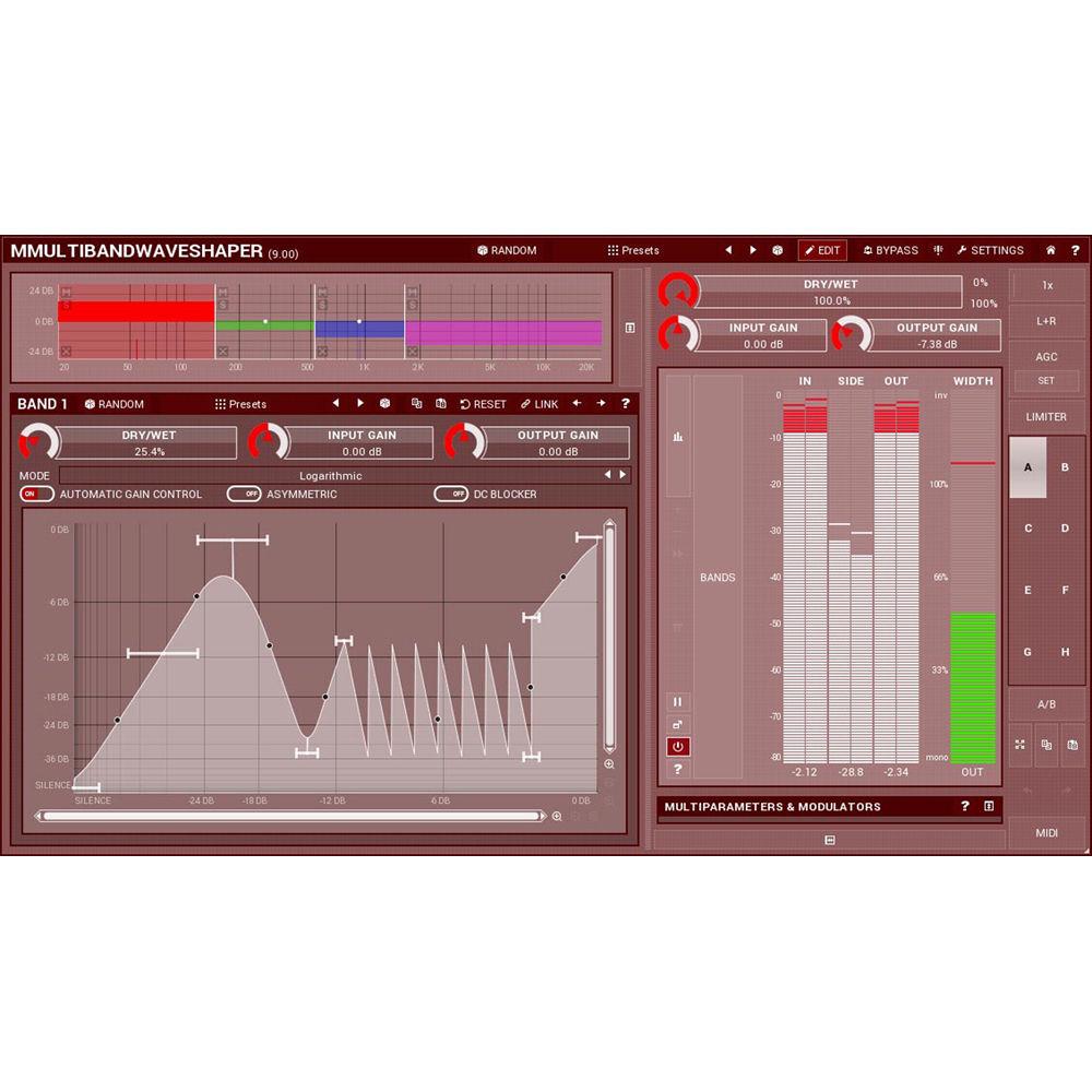 MeldaProduction MMultiBandWaveshaper - Custom Shapes Distortion Plug-In