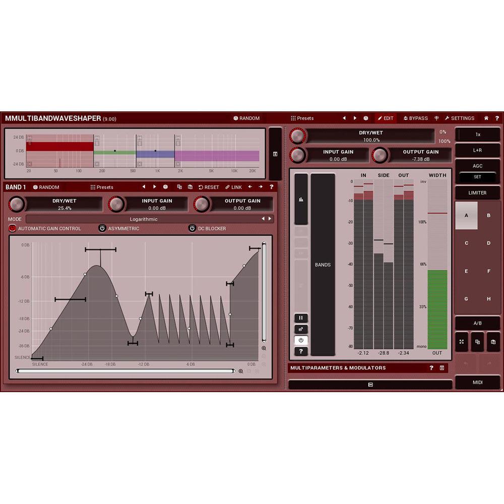 MeldaProduction MMultiBandWaveshaper - Custom Shapes Distortion Plug-In