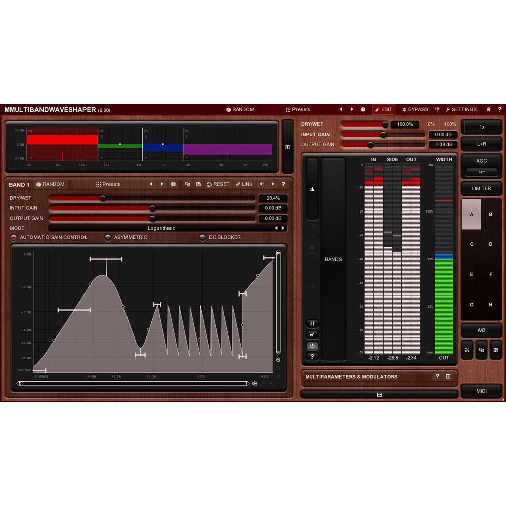 MeldaProduction MMultiBandWaveshaper - Custom Shapes Distortion Plug-In