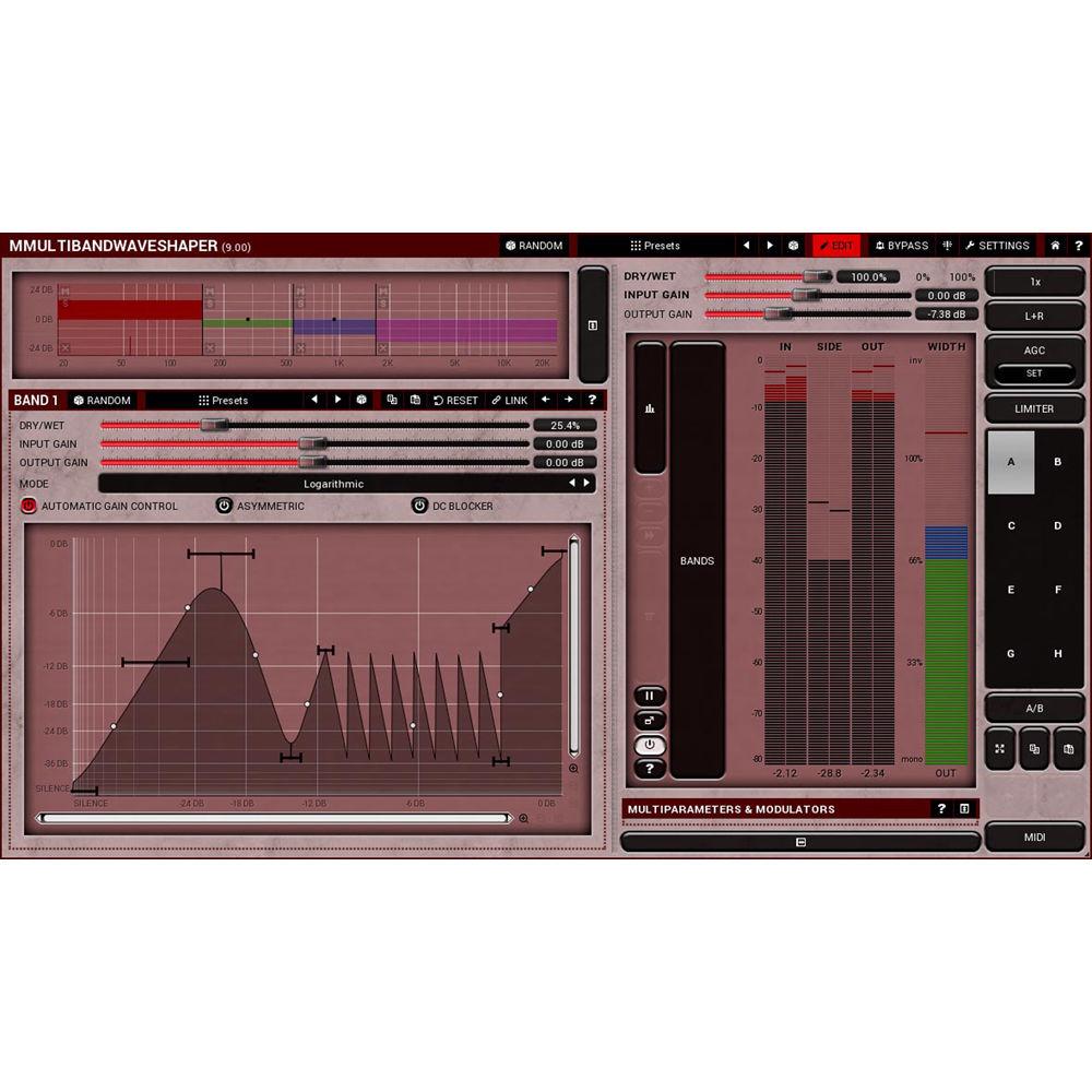 MeldaProduction MMultiBandWaveshaper - Custom Shapes Distortion Plug-In