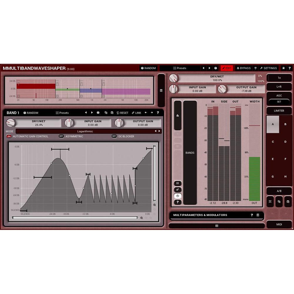MeldaProduction MMultiBandWaveshaper - Custom Shapes Distortion Plug-In