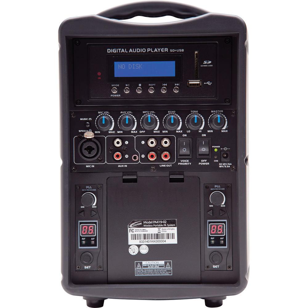 Califone PA419-02 Portable Bluetooth PA System