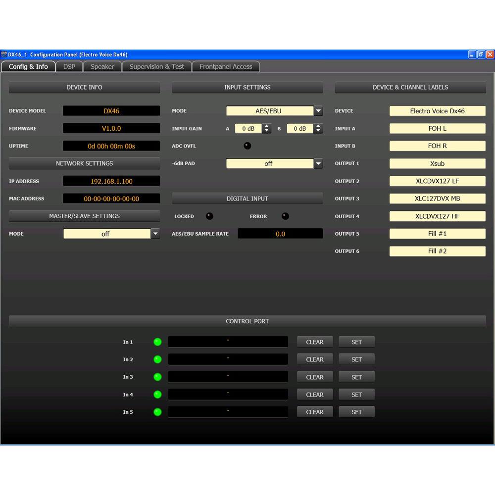 Electro-Voice Dx46 FIR-Drive Analog Digital Sound System Processor